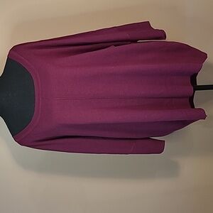 CLEO Boat Neck Sweater, Back Button Detail, Dolman Sleeves, High Low Hemline